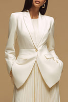 Load image into Gallery viewer, Ivory 2 Piece Single Breasted A Line Long Business Suits
