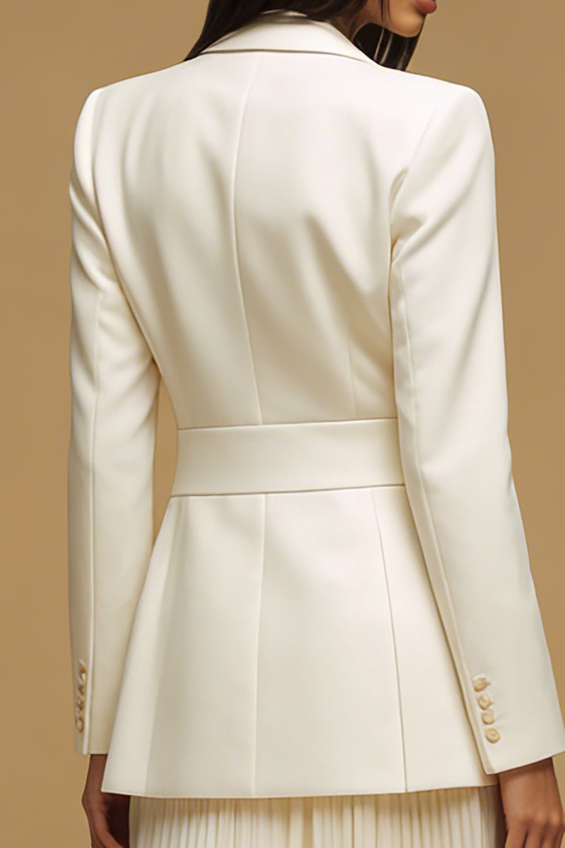 Load image into Gallery viewer, Ivory 2 Piece Single Breasted A Line Long Business Suits