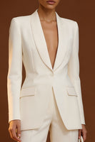 Load image into Gallery viewer, Ivory 2 Piece Single Breasted Shawl Lapel Business Suits