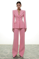 Load image into Gallery viewer, Pink 2 Piece Single Breasted Peak Lapel Business Suits