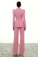 Load image into Gallery viewer, Pink 2 Piece Single Breasted Peak Lapel Business Suits