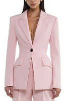 Load image into Gallery viewer, Light Pink 2 Piece Single Breasted Peak Lapel Prom Suits