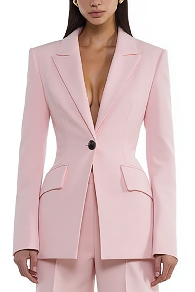 Load image into Gallery viewer, Light Pink 2 Piece Single Breasted Peak Lapel Prom Suits