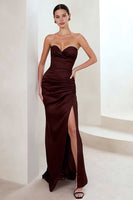 Load image into Gallery viewer, Cabernet Sweetheart Sheath Long Formal Dress with Slit