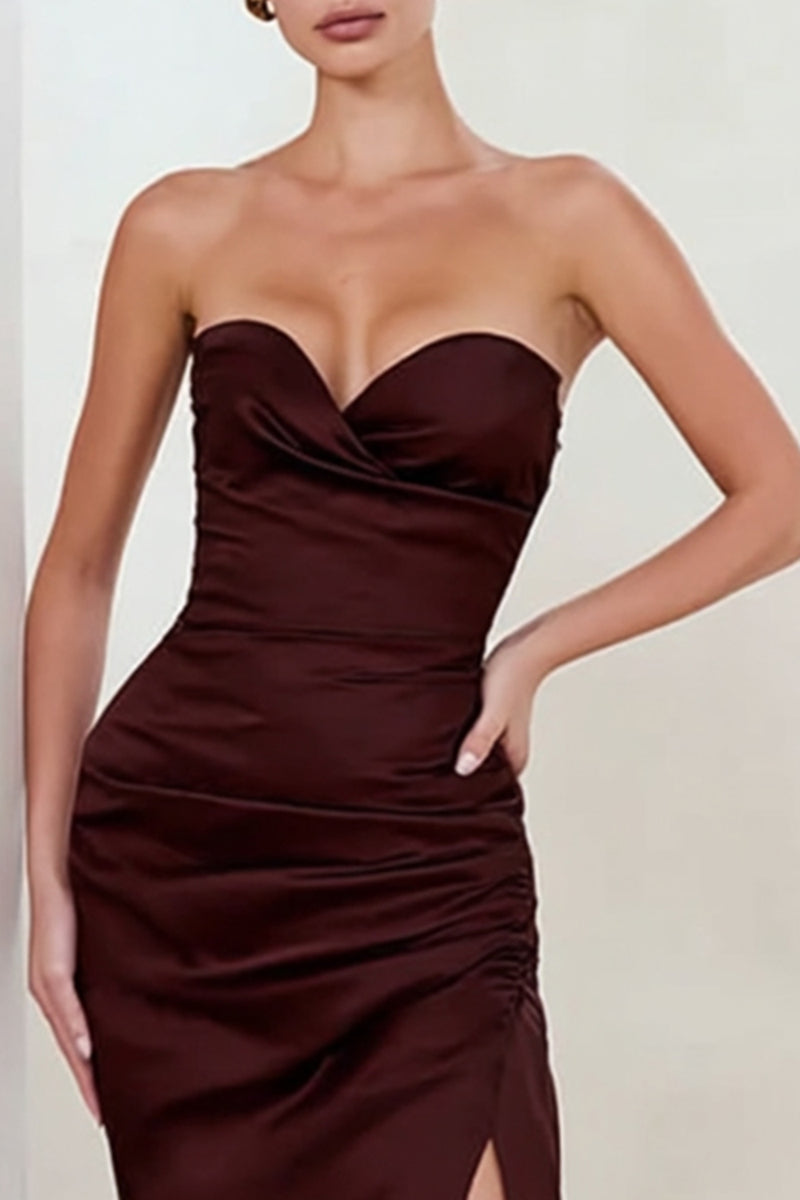 Load image into Gallery viewer, Cabernet Sweetheart Sheath Long Formal Dress with Slit