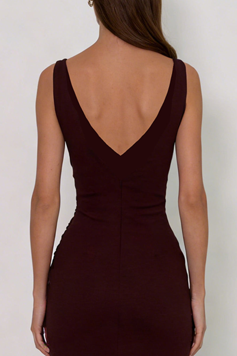 Load image into Gallery viewer, Cabernet Backless V Neck Mermaid Long Formal Dress