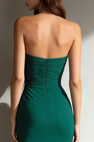Load image into Gallery viewer, Dark Green Sweetheart Mermaid Long Formal Dress with Ruffles
