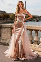Load image into Gallery viewer, Sparkly Champagne Velvet Corset Long Prom Dress with Cape