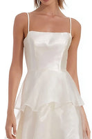 Load image into Gallery viewer, Ivory Organza Long Ruffled Engagement Dress