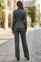 Load image into Gallery viewer, 2 Piece Dark Grey Striped Notched Lapel Single Breasted Business Suits