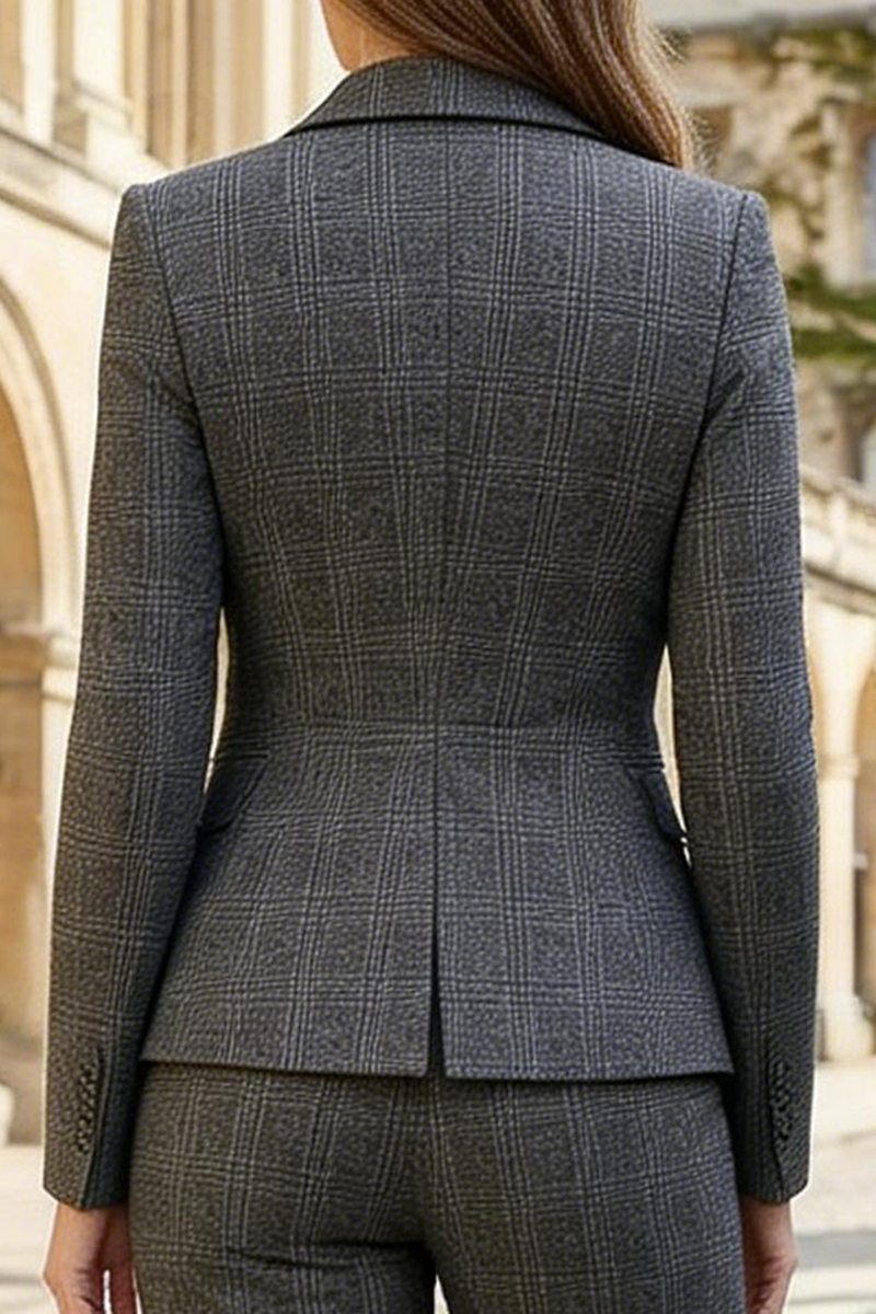 Load image into Gallery viewer, 2 Piece Dark Grey Striped Notched Lapel Single Breasted Business Suits