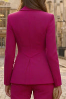 Load image into Gallery viewer, 2 Piece Fuchsia Single Breasted Solid Business Suits