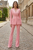 Load image into Gallery viewer, 2 Piece Pink Slim Fit Single Breasted Business Suits