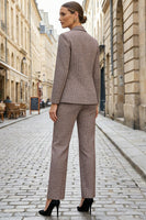 Load image into Gallery viewer, Grey Stripe 2 Piece Peak Lapel Single Breasted Business Suits