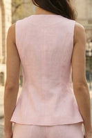 Load image into Gallery viewer, 2 Piece Ivory Round Neck Business Suits with Buttons