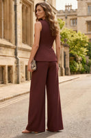 Load image into Gallery viewer, Cabernet 2 Piece Round Neck Single Breasted Business Suits