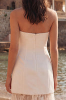 Load image into Gallery viewer, Ivory Strapless Sheath Long Wedding Reception Dress with Lace
