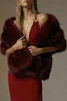 Load image into Gallery viewer, Dark Red Sheath Backless Long Halter Formal Dress with Slit