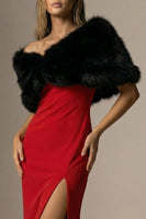 Load image into Gallery viewer, Elegant Red One Shoulder Mermaid Long Formal Dress with Slit