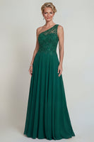 Load image into Gallery viewer, Sparkly Dark Green Beaded A Line Long Evening Dress