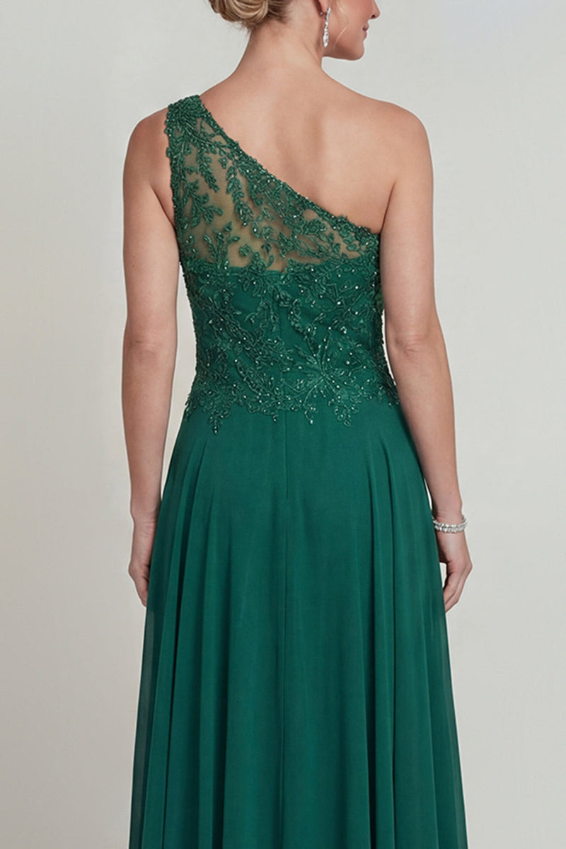 Load image into Gallery viewer, Sparkly Dark Green Beaded A Line Long Evening Dress