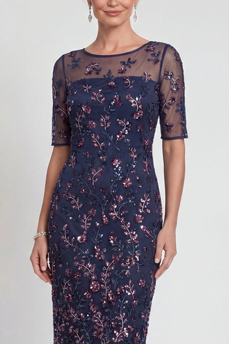 Load image into Gallery viewer, Sparkly Burgundy Appliqued Short Bodycon Formal Dress