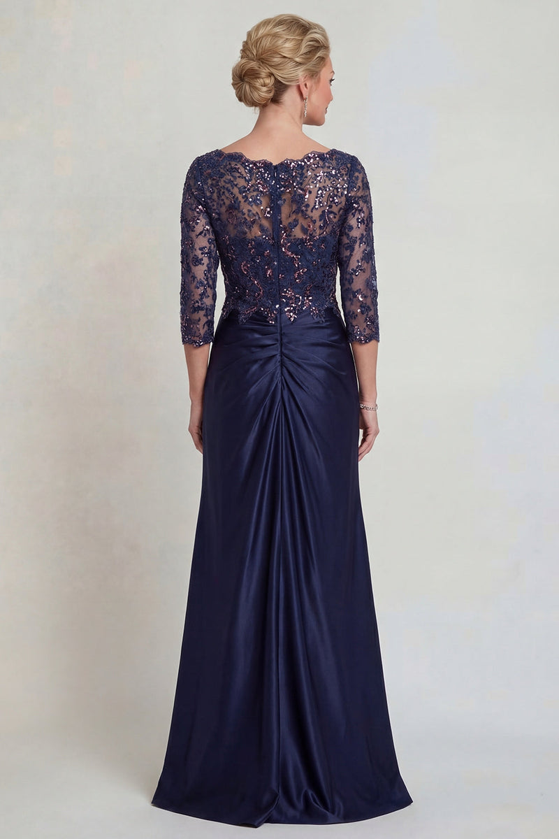 Load image into Gallery viewer, Sparkly Burgundy Floral Mermaid V Neck Long Evening Dress