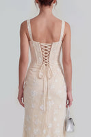 Load image into Gallery viewer, Lilac Corset Ruched Thick Straps Mermaid Maxi Formal Dress