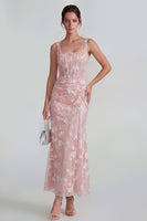 Load image into Gallery viewer, Lilac Corset Ruched Thick Straps Mermaid Maxi Formal Dress