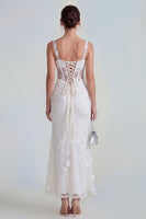 Load image into Gallery viewer, Lilac Corset Ruched Thick Straps Mermaid Maxi Formal Dress