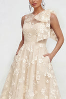 Load image into Gallery viewer, Lilac Round Neck A Line Maxi Formal Dress with Pockets