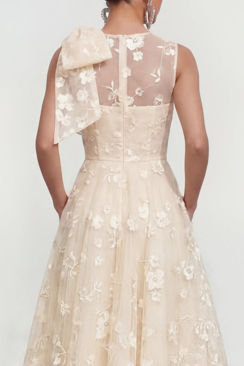 Load image into Gallery viewer, Lilac Round Neck A Line Maxi Formal Dress with Pockets