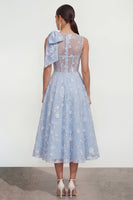 Load image into Gallery viewer, Lilac Round Neck A Line Maxi Formal Dress with Pockets