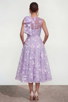 Load image into Gallery viewer, Lilac Round Neck A Line Maxi Formal Dress with Pockets