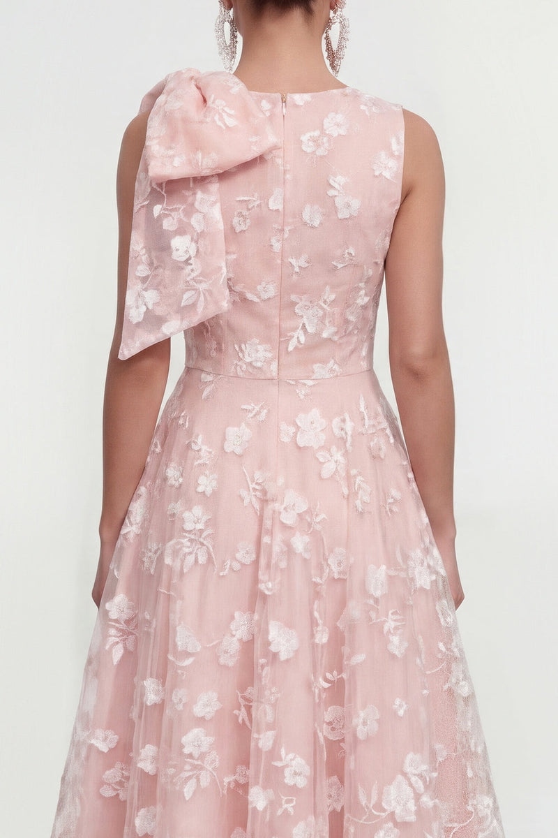 Load image into Gallery viewer, Lilac Round Neck A Line Maxi Formal Dress with Pockets
