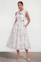 Load image into Gallery viewer, Lilac Round Neck A Line Maxi Formal Dress with Pockets