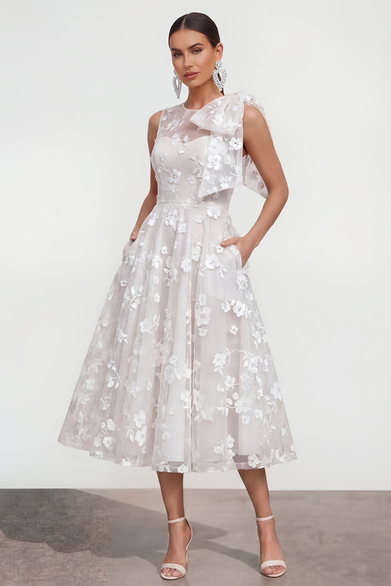 Load image into Gallery viewer, Lilac Round Neck A Line Maxi Formal Dress with Pockets
