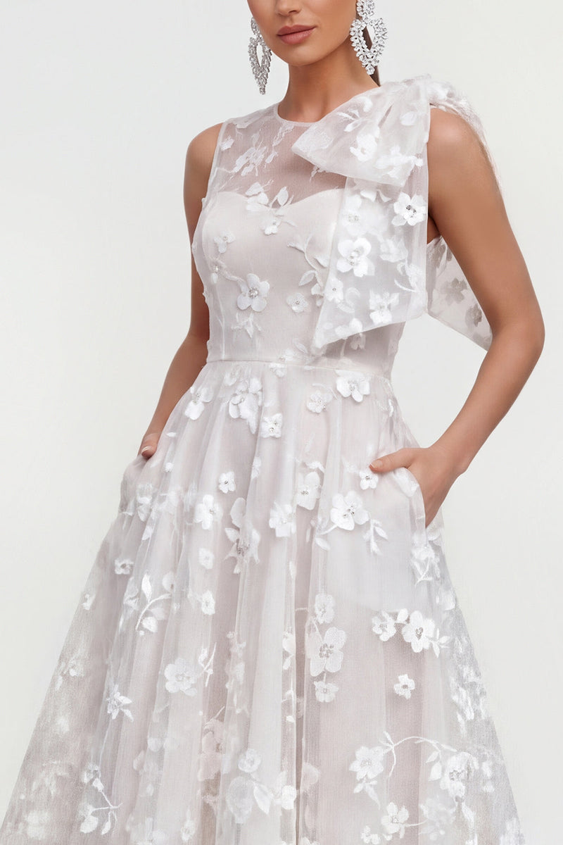 Load image into Gallery viewer, Lilac Round Neck A Line Maxi Formal Dress with Pockets