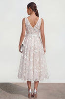 Load image into Gallery viewer, Blue V-Neck A Line Floral Ruched Maxi Formal Dress with Bow
