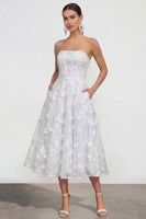 Load image into Gallery viewer, Lilac A Line Corset Strapless Floral Maxi Formal Dress