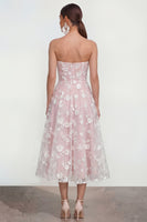 Load image into Gallery viewer, Lilac A Line Corset Strapless Floral Maxi Formal Dress