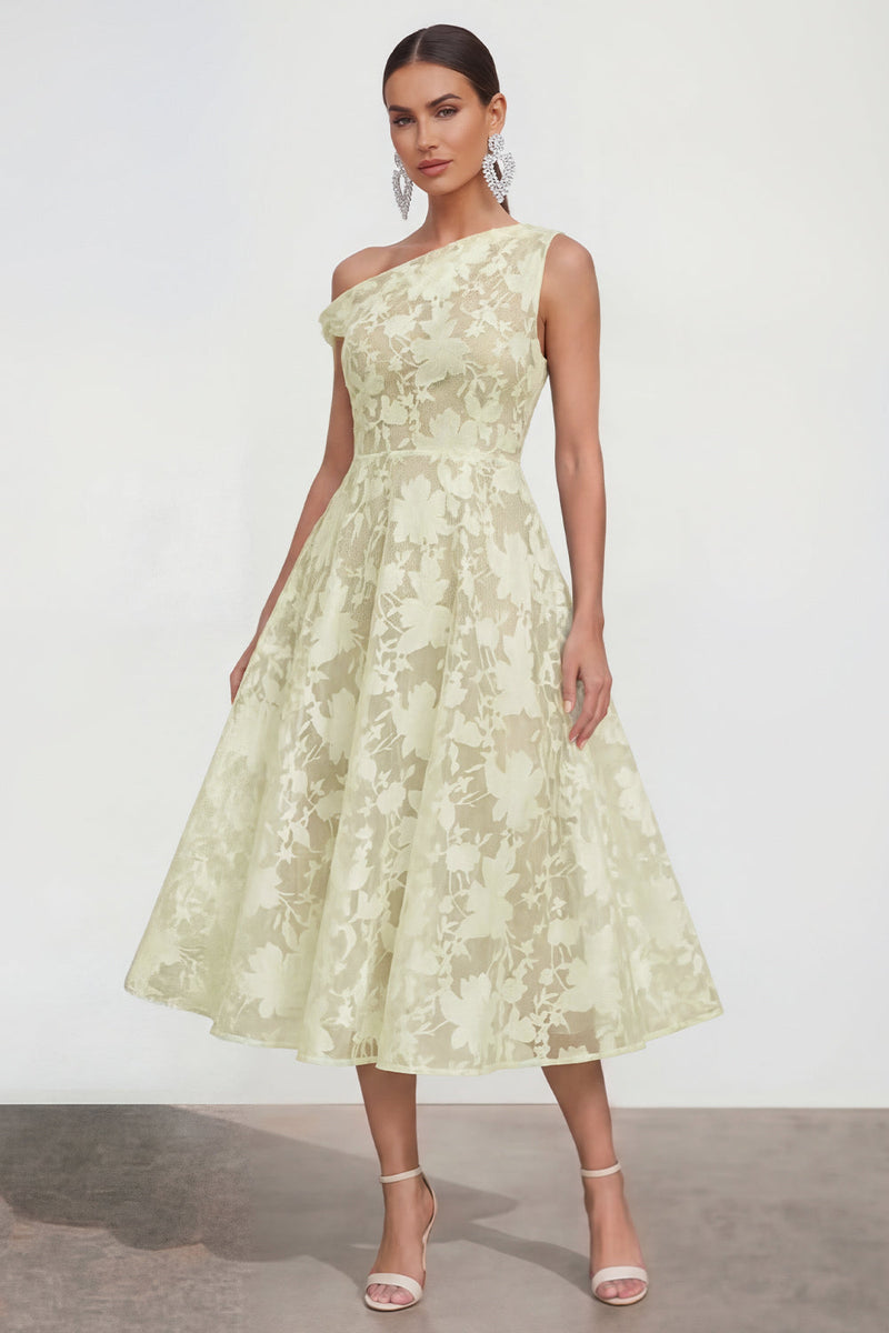 Load image into Gallery viewer, Pink Floral One Shoulder A Line Maxi Formal Dress