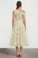 Load image into Gallery viewer, Pink Floral One Shoulder A Line Maxi Formal Dress
