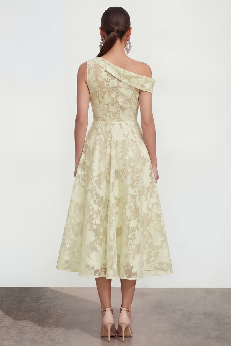 Load image into Gallery viewer, Pink Floral One Shoulder A Line Maxi Formal Dress