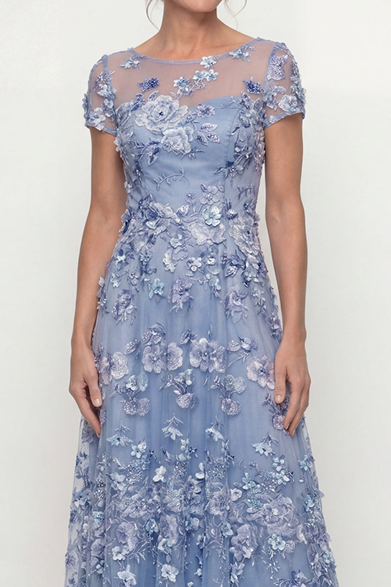 Load image into Gallery viewer, Dusty Rose A Line Floral Long Mother of the Bride Dress