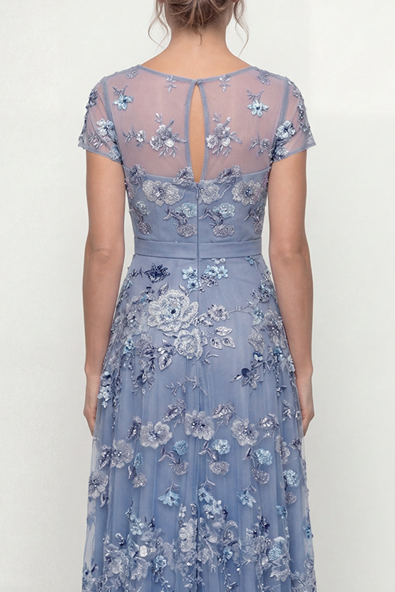 Load image into Gallery viewer, Dusty Rose A Line Floral Long Mother of the Bride Dress