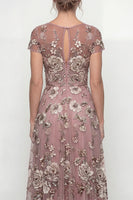 Load image into Gallery viewer, Dusty Rose A Line Floral Long Mother of the Bride Dress