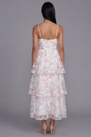 Load image into Gallery viewer, Yellow A Line Floral Long Corset Formal Dress with Ruffles