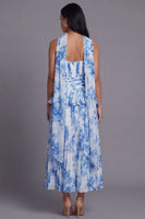 Load image into Gallery viewer, Dusty Sage A Line Maxi Ruffled Formal Dress with Pleats