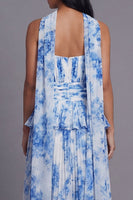 Load image into Gallery viewer, Dusty Sage A Line Maxi Ruffled Formal Dress with Pleats